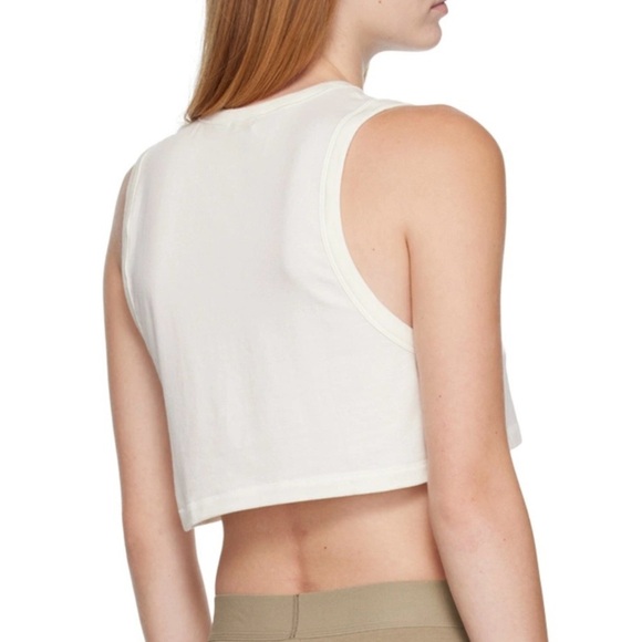 SKIMS Boyfriend Crop Sleeveless Relaxed Tank Top in Marble (Cream) Women’s 4X - Picture 3 of 7